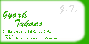 gyork takacs business card